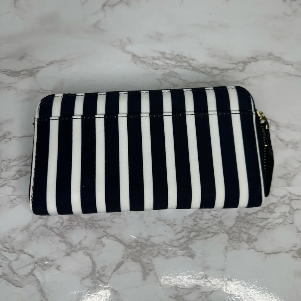 Kate Spade Black and White‎ Wallet with Striking Stripes